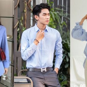 Những mẫu sơ mi xanh dương cực đẹp cho cả nam và nữ