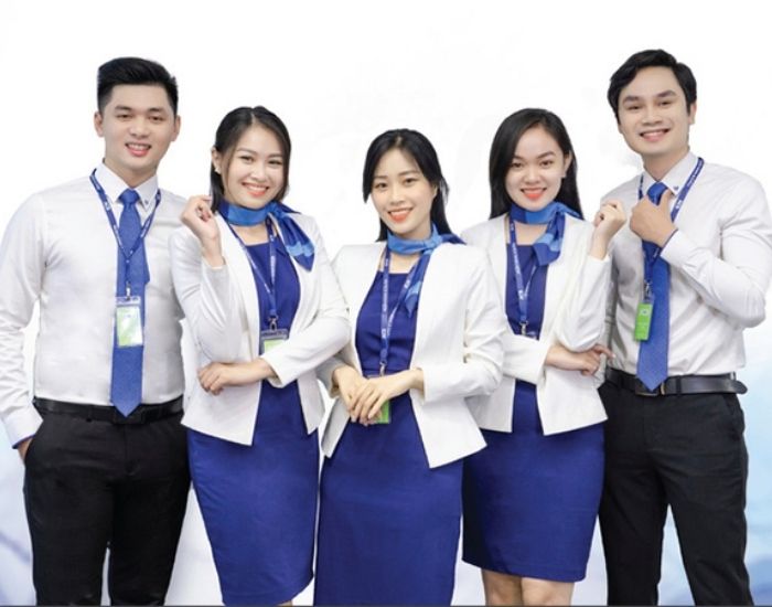 May áo đồng phục công ty Vietbank với thiết kê mới trang nhã lịch sự