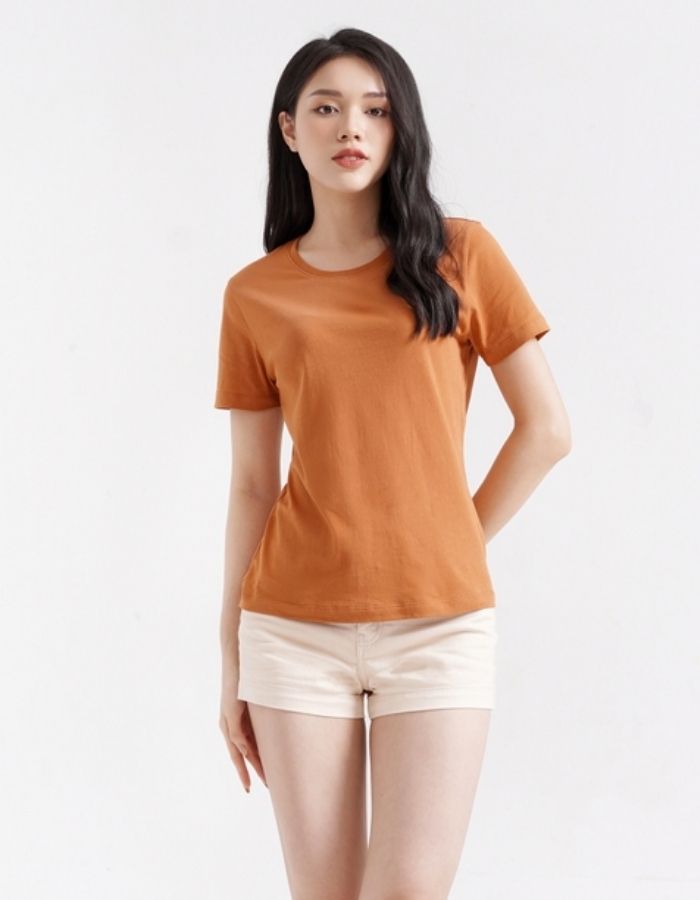 Mẫu áo phông cotton nữ cơ bản nhất