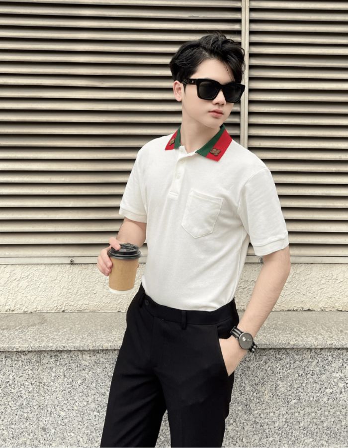 Phong cách áo polo của Gucci mang hơi hướng hiện đại, thời thượng