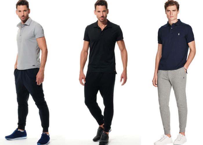 Phối quần jogger với áo polo phong cách đường phố