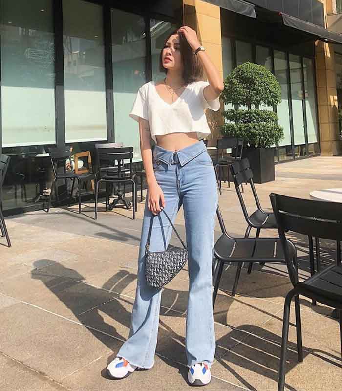 Cá tính với phong cách thời trang văn phòng áo croptop