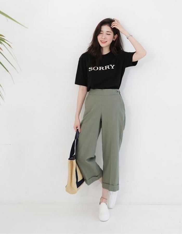 Mẫu culottes mang đến nét trẻ trung cho nhân viên công sở nữ